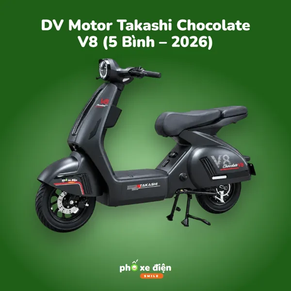Xe Điện DVMOTOR Takashi Chocolate V8 (5 Bình – 2026)