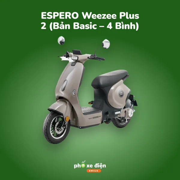 Xe Máy Điện ESPERO Weezee Plus 2 (Bản Basic – 4 Bình)